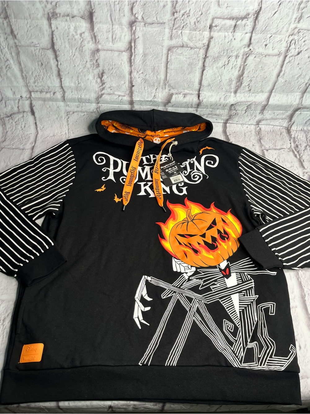 Loungefly X Nightmare Before Christmas Pumpkin King Unisex Hoodie size Large